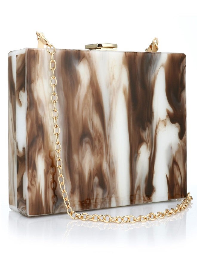 Simcat Acrylic Handbags for Women Marbling Evening Purses Elegant Party Clutch Crossbody Bag for Lady Evening Prom Banquet - Image 1